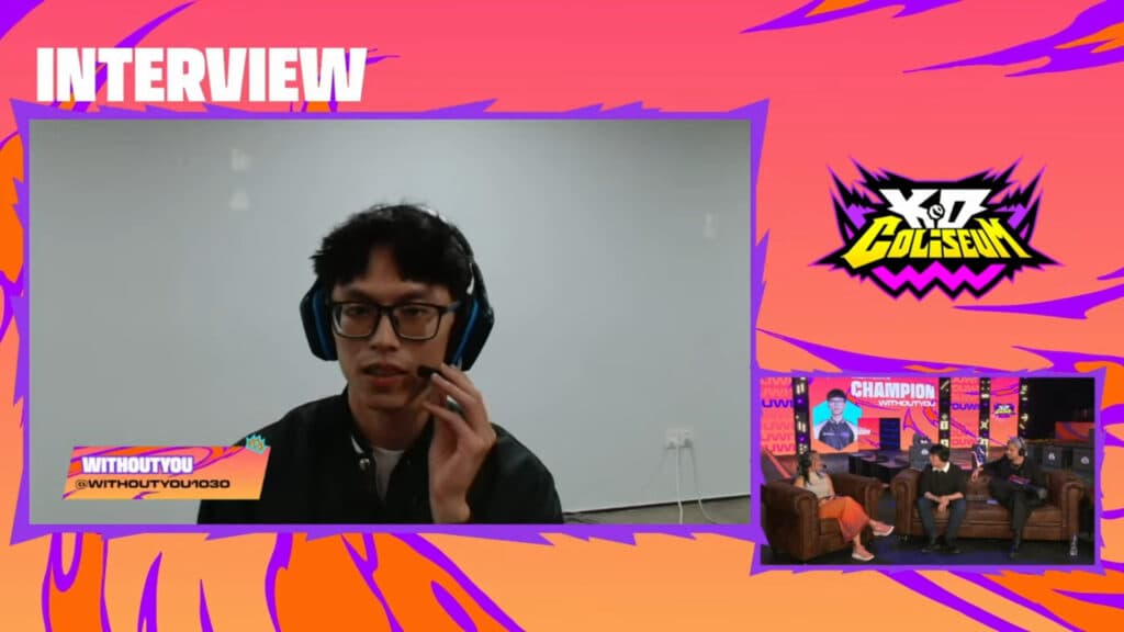 WithoutYou during the post-match interview (Image via Riot Games)