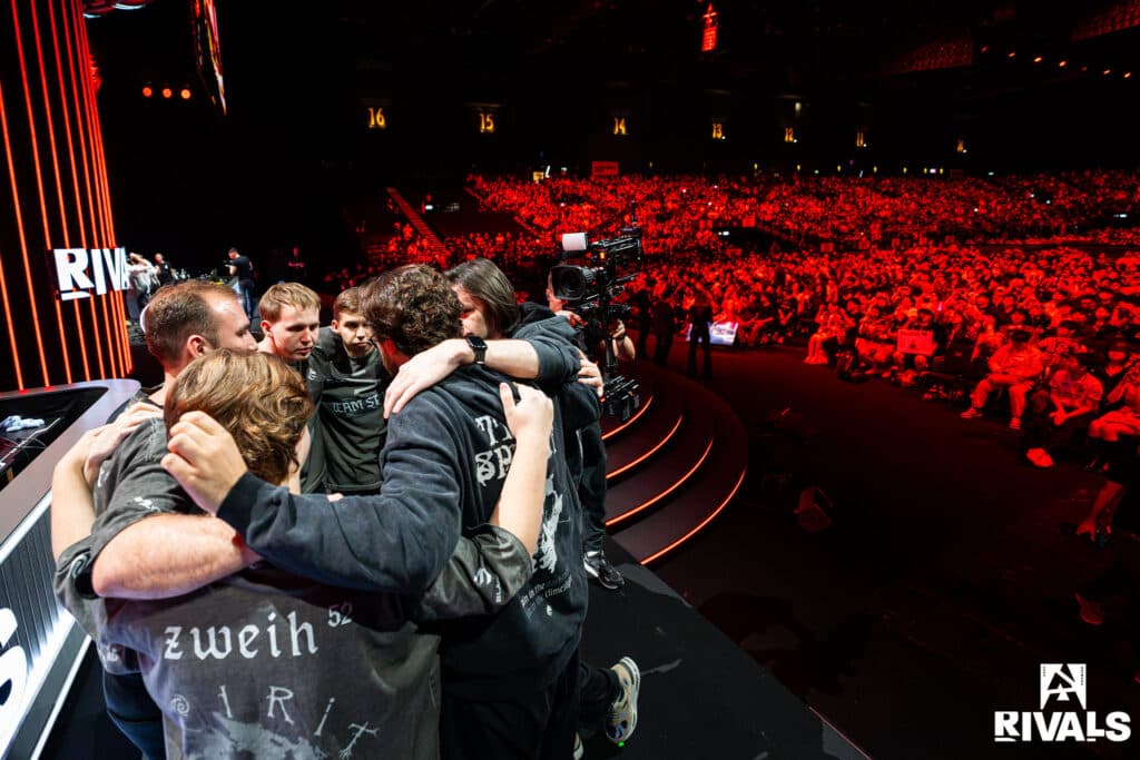 Team Spirit on the stage (Photo via BLAST | Luc Bouchon)