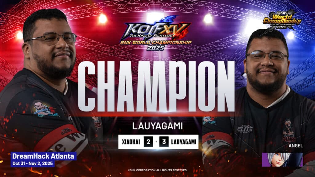 <strong>Lauyagami</strong>, the KOF XV World Champion 2025 (Image via SNK)