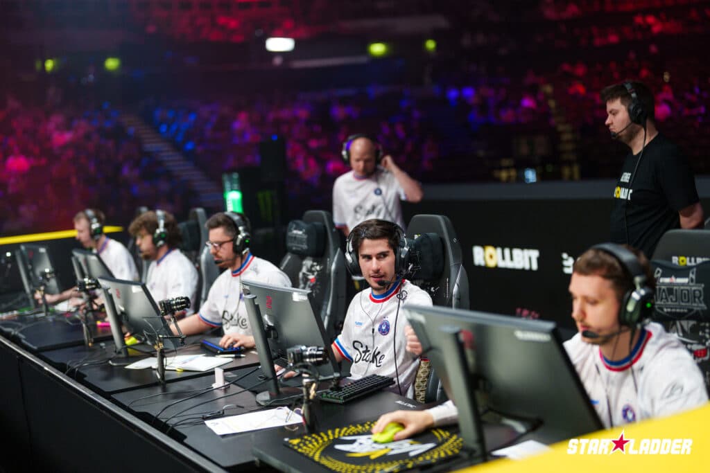 Team Vitality during the Budapest Major Playoffs (Image via StarLadder)