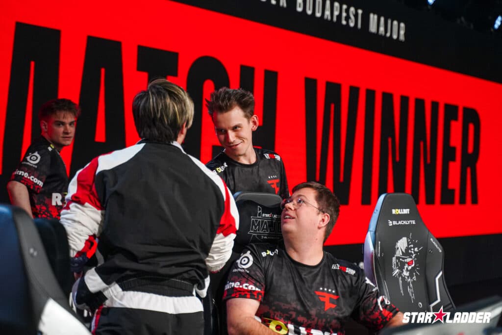 CS2 FaZe Clan at the Budapest Major Playoffs (Image via StarLadder)