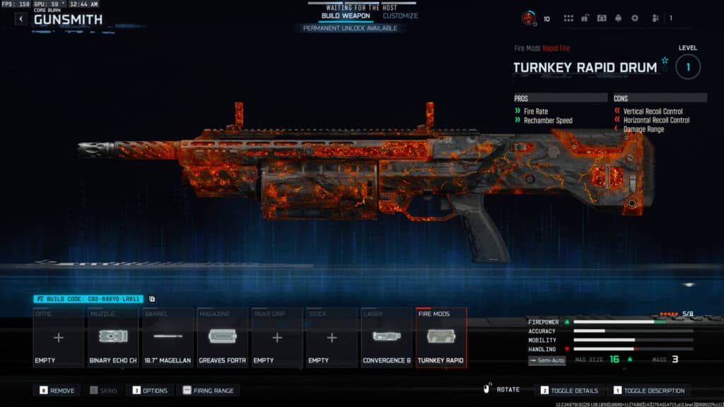 The Echo 12 loadout in Black Ops 7. Screenshot by esports.gg