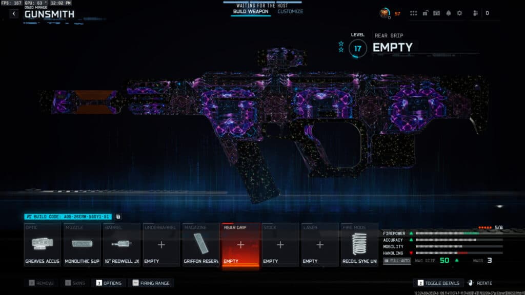 The DS20 Mirage loadout in Warzone. Screenshot by esports.gg
