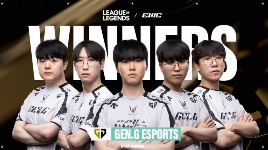 Gen.G Esports won LoL at EWC 2025 after their MSI 2025 victory (Image via EWC)