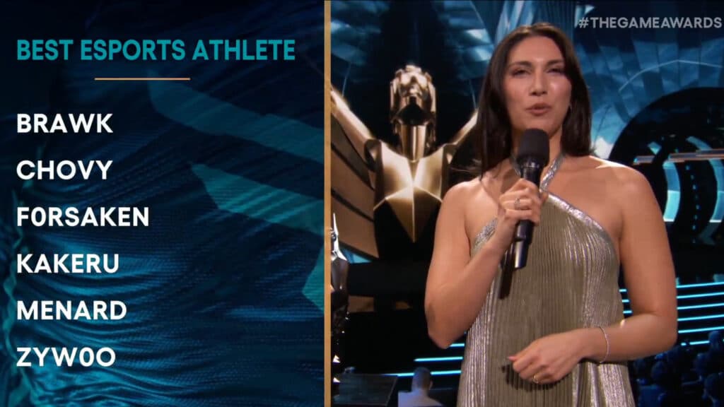 Best Esports Athlete nominees (Image via The Game Awards)