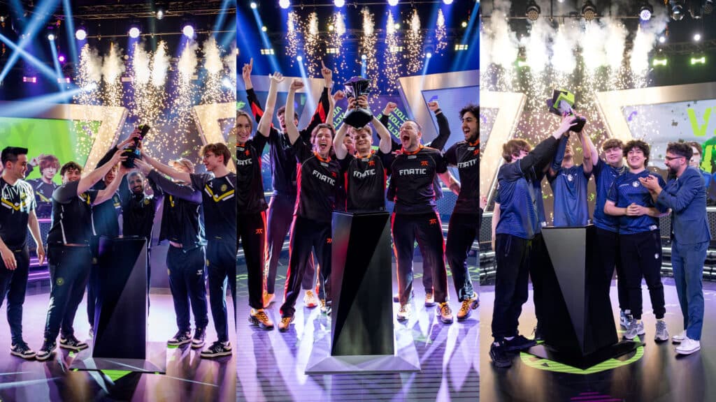 Team Vitality, Fnatic, and Team Liquid won a regional title in 2025 (Image via Wojciech Wandzel and Michal Konkol | Riot Games)