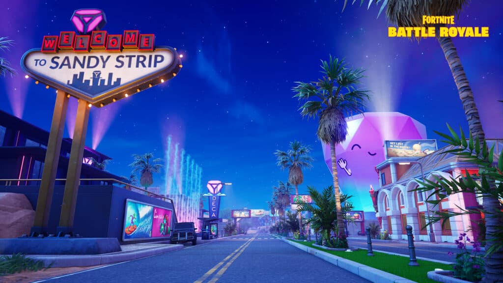 Las Vegas vibes in Fortnite Chapter 7: Pacific Break (Image via Epic Games)