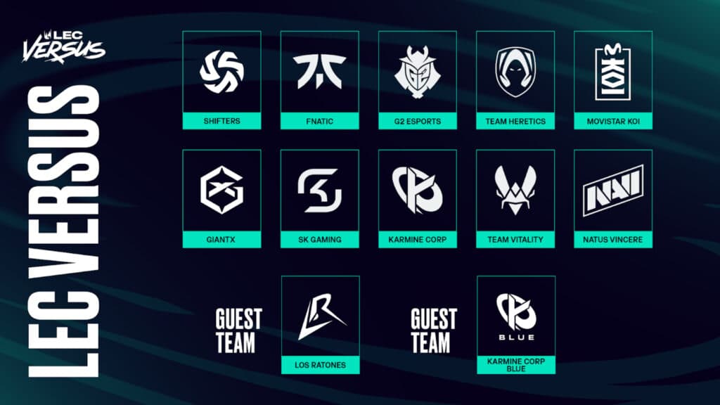 LEC Versus teams (Image by Riot Games)