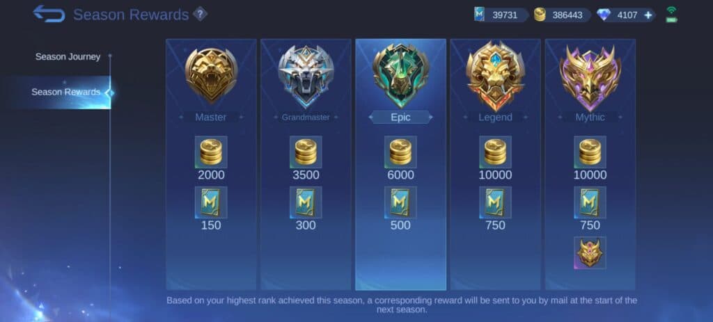 Climb higher in the ranked ladder to get more rewards (Screenshot via esports.gg)