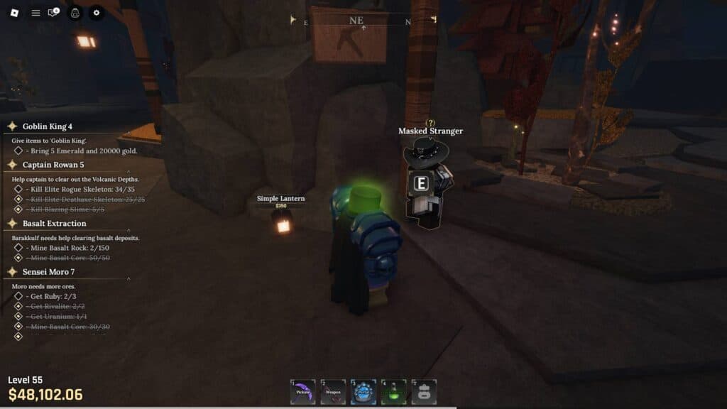 Look for NPCs with the question mark above their heads (Screenshot via esports.gg)