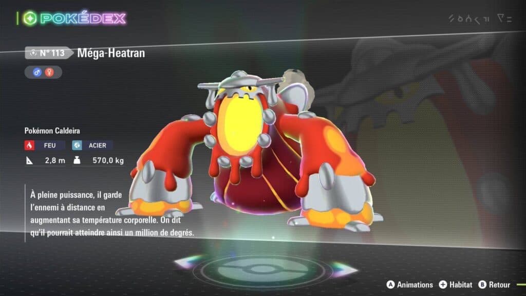 Mega Heatran (Image via Centro LEAKS)