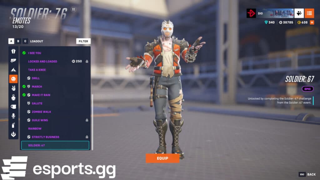 The 67 emote in Overwatch 2 is now live (Screenshot via esports.gg)