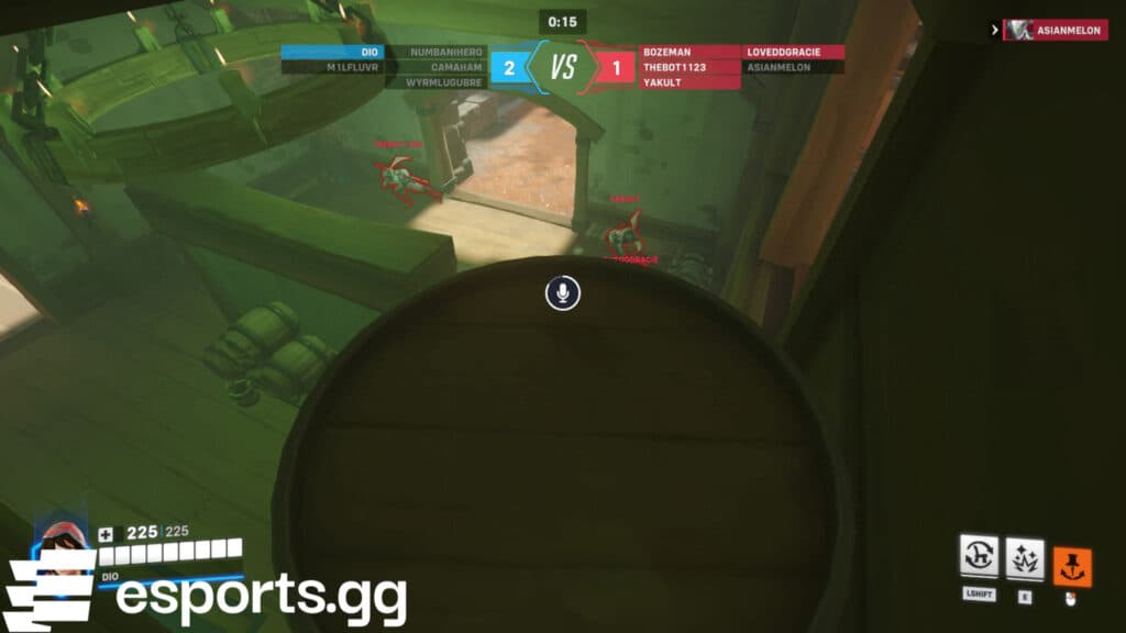 We won this match via a stun because players didn't look up in time (Screenshot via esports.gg)