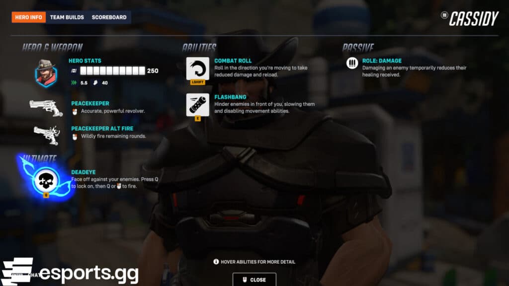 Cassidy's kit (Screenshot via esports.gg)