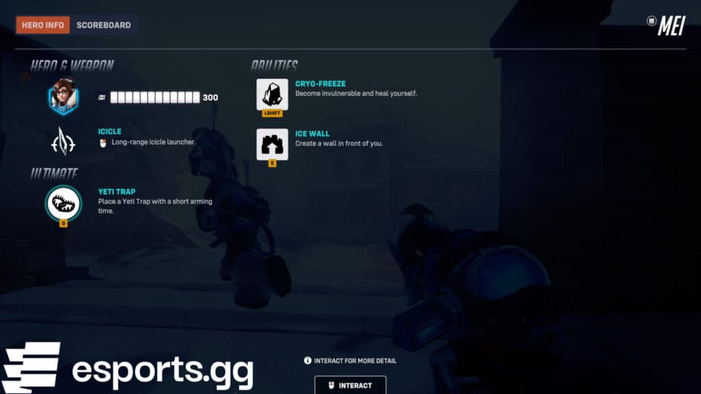 Hunter Mei's kit (Screenshot via esports.gg)