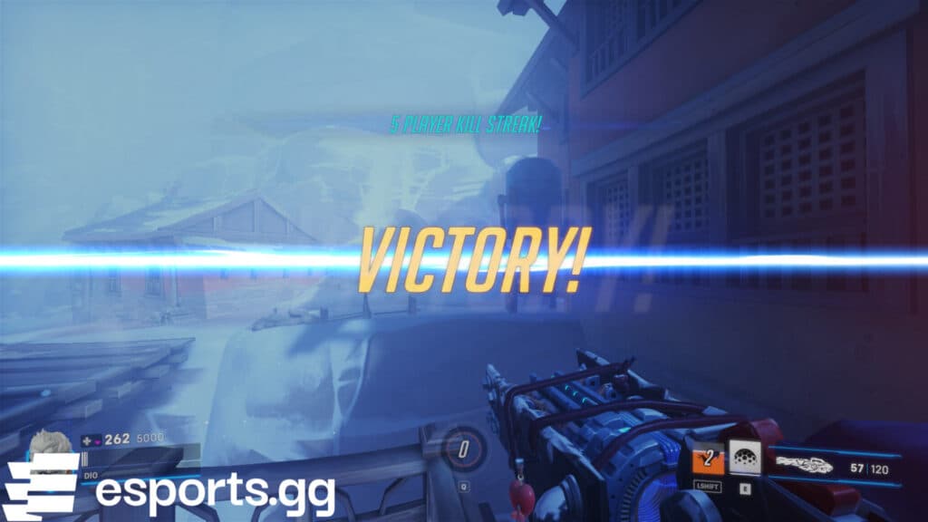 Winning Yeti Hunter as Winston (Screenshot via esports.gg)