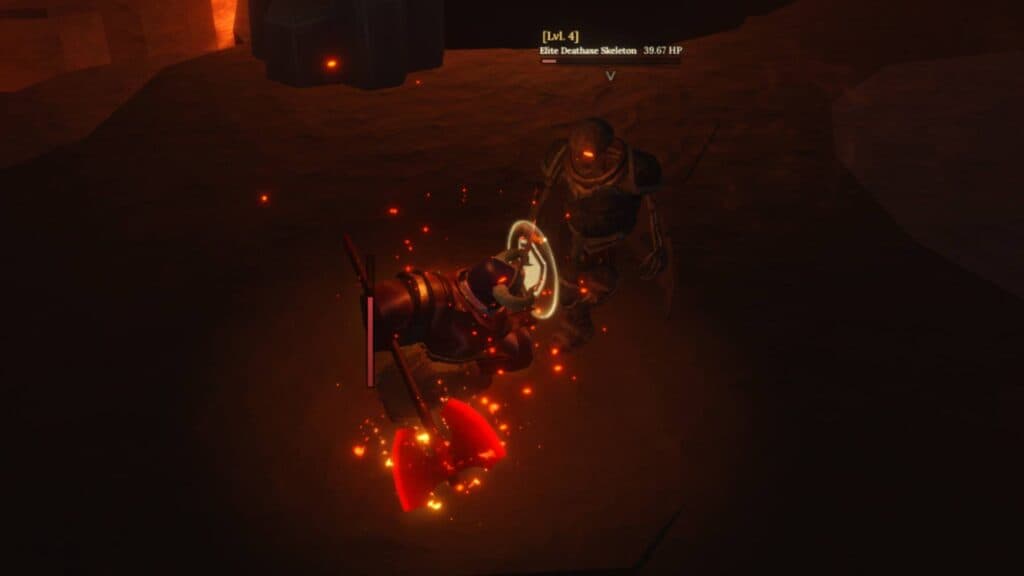 Parrying an Elite Deathaxe Skeleton (Screenshot via esports.gg)