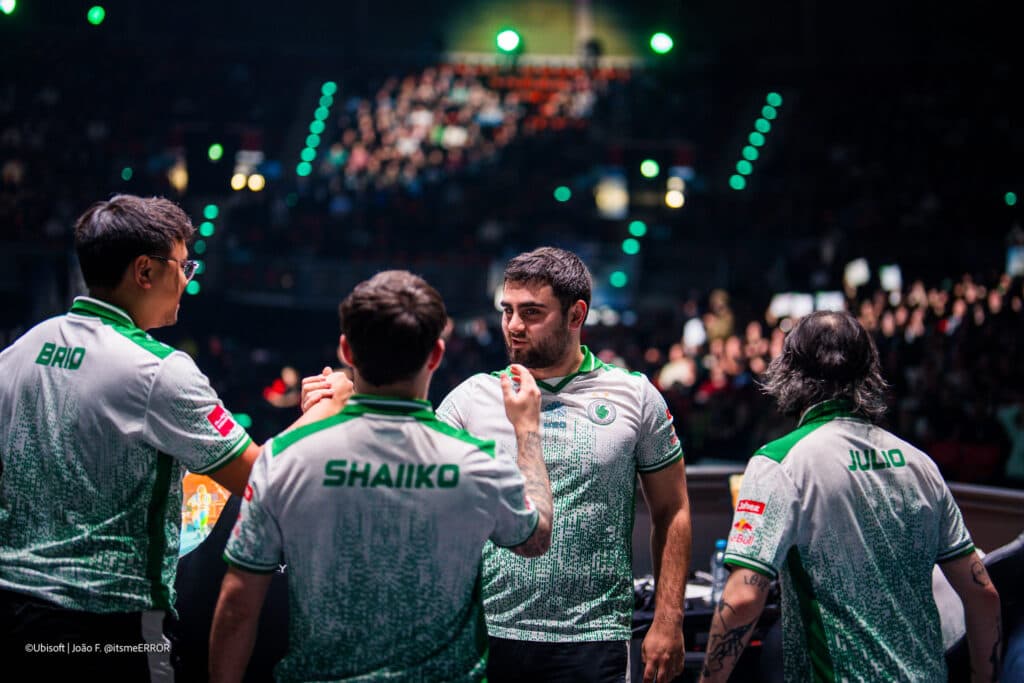 Team Falcons during the R6 Munich Major 2025 (Image via Ubisoft | Joao Ferreira)