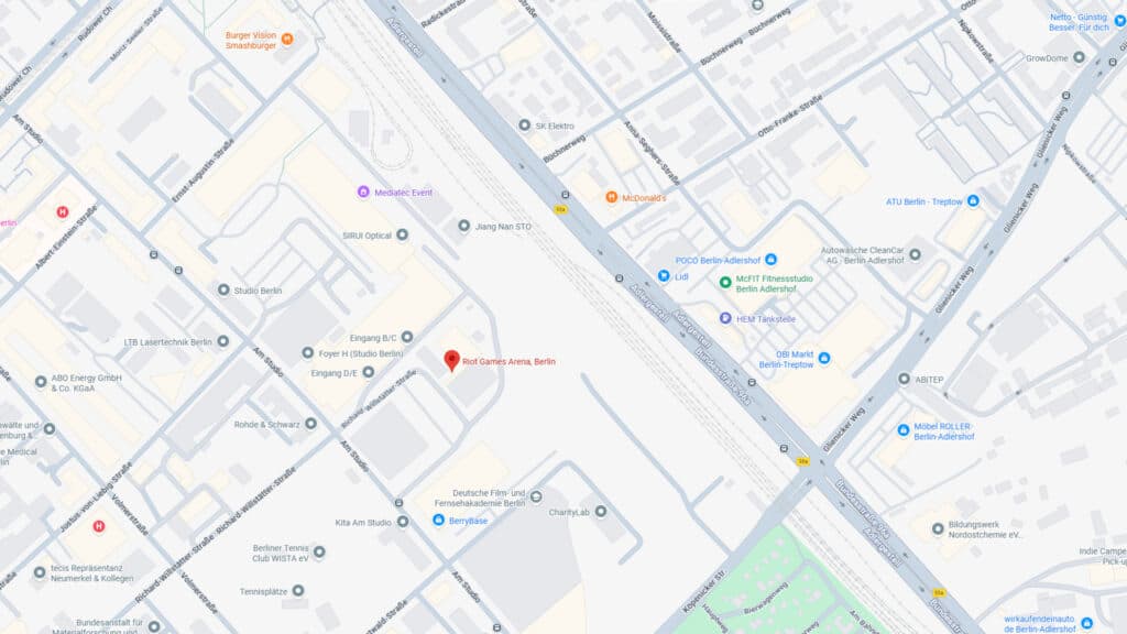 Riot Games Arena in Berlin, Germany (Screenshot from Google Maps)