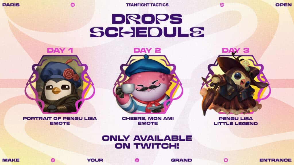 TFT Paris Open 2025 features Twitch Drops as well (Image via Riot Games)