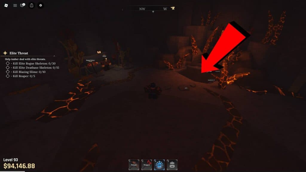 The underground passage that leads to the Volcanic Depths (Screenshot via esports.gg)