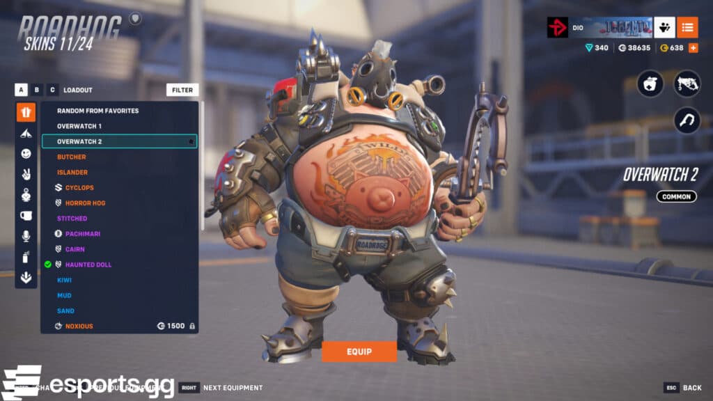 Roadhog in Overwatch 2 (Screenshot via esports.gg)