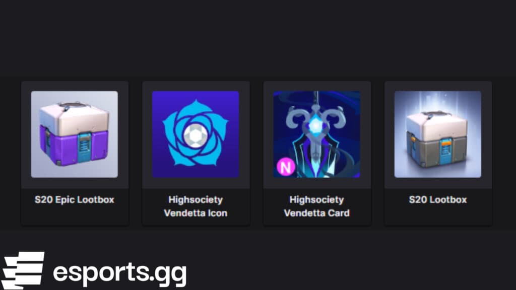 Overwatch 2 Twitch Drops for Season 20 (Screenshot via esports.gg)