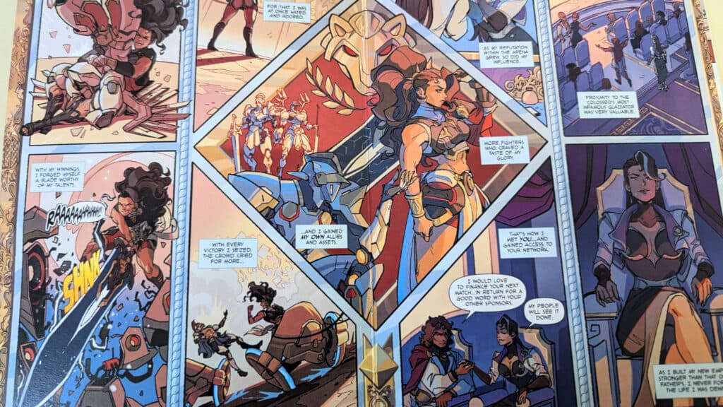 The central spread from the new Overwatch 2 Vendetta comic (Image via Blizzard Entertainment | Photo via esports.gg)