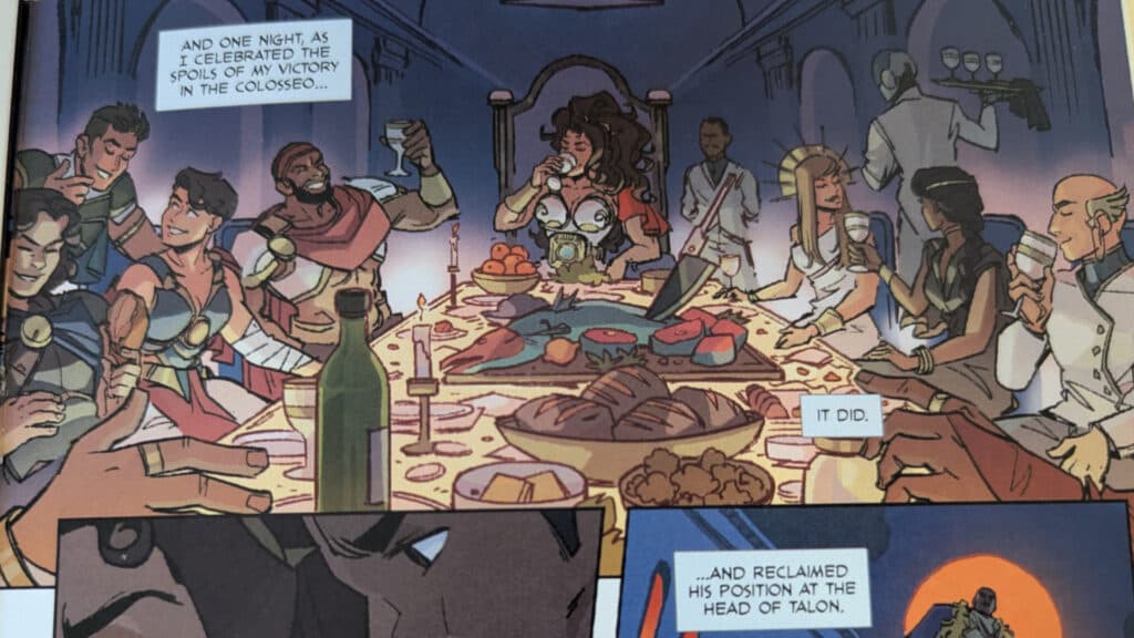 Vendetta with the gladiators and high-society guests (Image via Blizzard Entertainment | Photo via esports.gg)