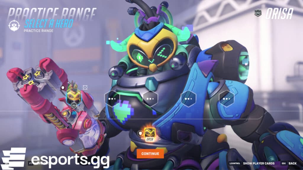 Orisa's new mythic weapon skin in Overwatch 2 (Screenshot via esports.gg)