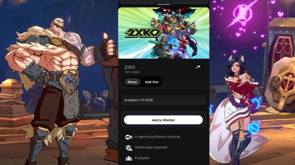 2XKO in the PlayStation app (Image via esports.gg)