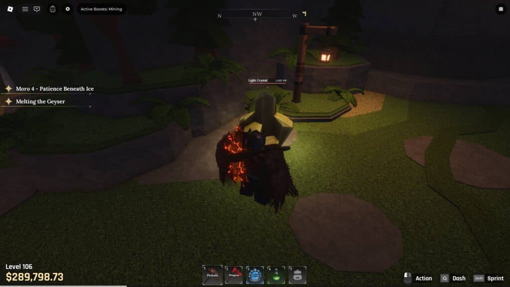 A Light Crystal inside the Goblin Cave (Screenshot via esports.gg)