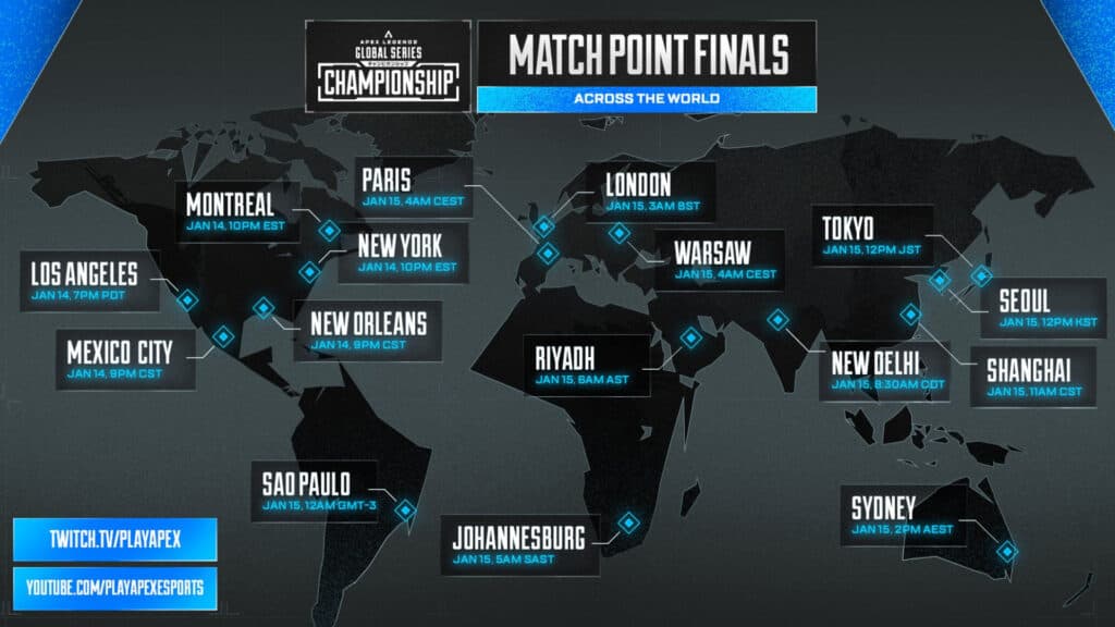 ALGS 2026 Championship Match Point Finals information (Image via PlayApexEsports)