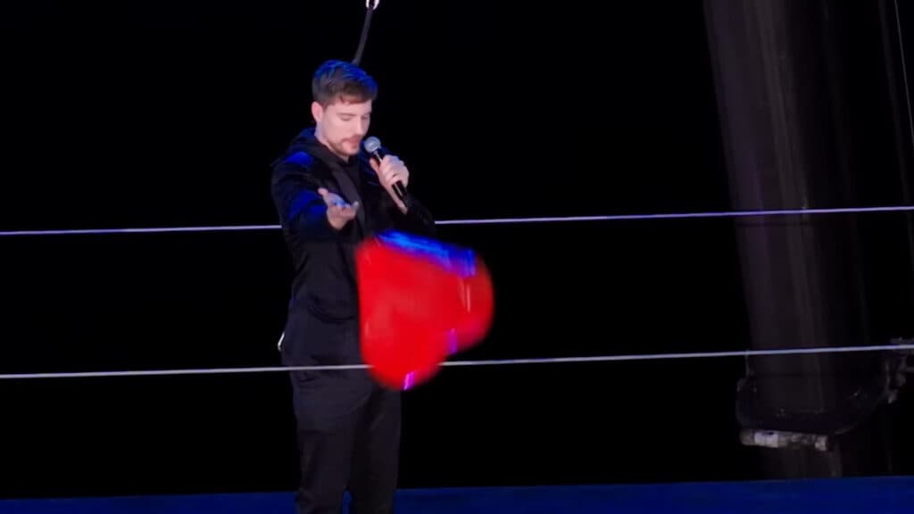 MrBeast explaining the balance game (Image via Prime Video | MrBeast)