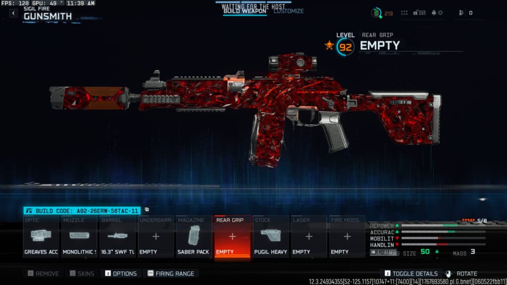 The AK-27 loadout in Warzone. Screenshot by esports.gg