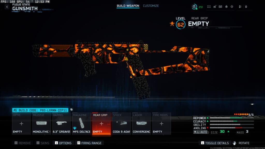 The CODA 9 loadout in Black Ops 7. Screenshot by esports.gg