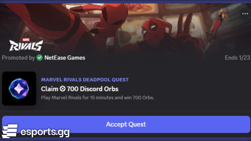 Marvel Rivals Deadpool Quest (Screenshot via esports.gg)