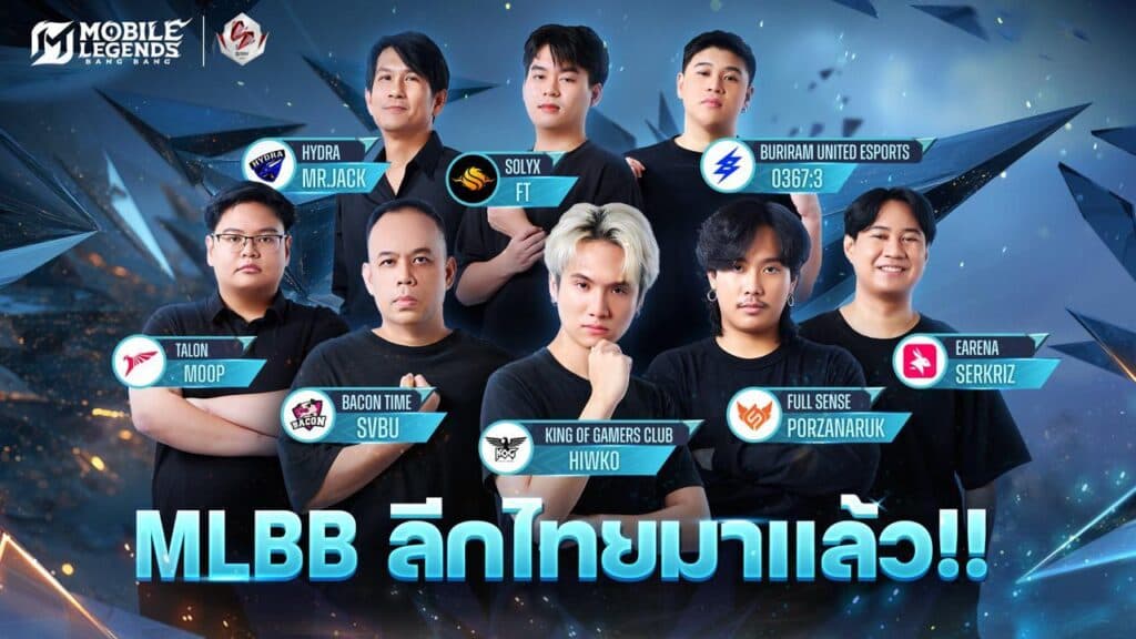 MSL Thailand 2026 teams and their team leaders. (Image via MOONTON Games)