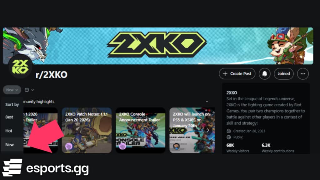 How to check if the game is down or not (Screenshot via esports.gg)