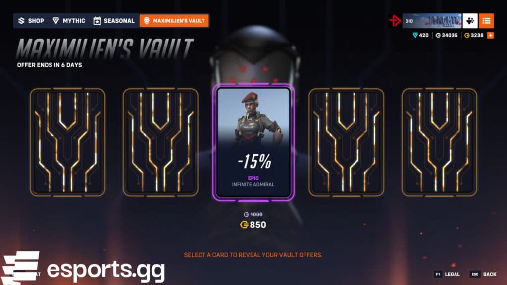 Maximilien's Vault (Screenshot via esports.gg)