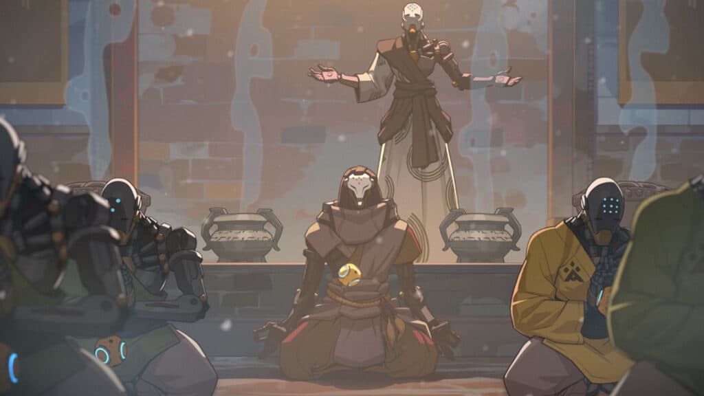 Ramattra as a monk at the Shambali Monastery (Image via Blizzard Entertainment)