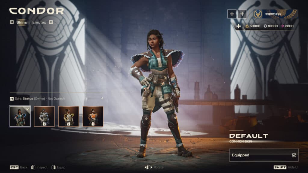 Condor skins (Screenshot via esports.gg)