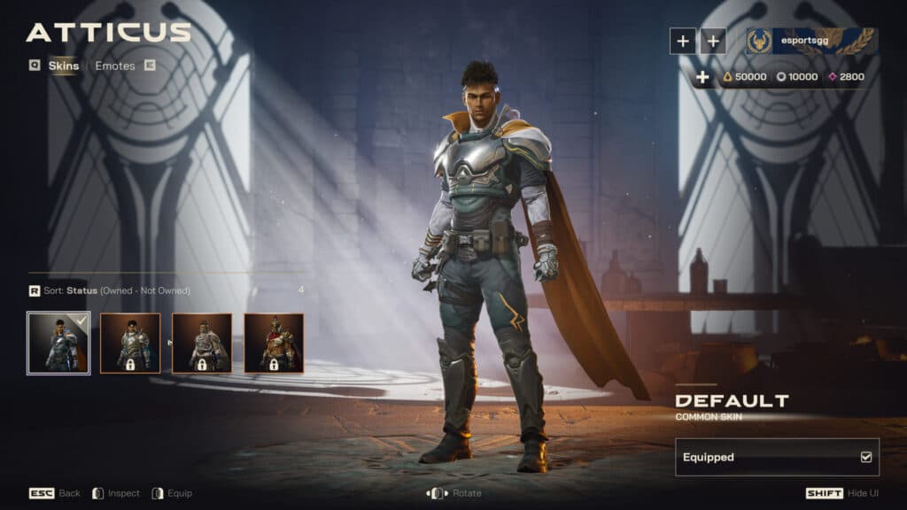 Atticus skins (Screenshot via esports.gg)