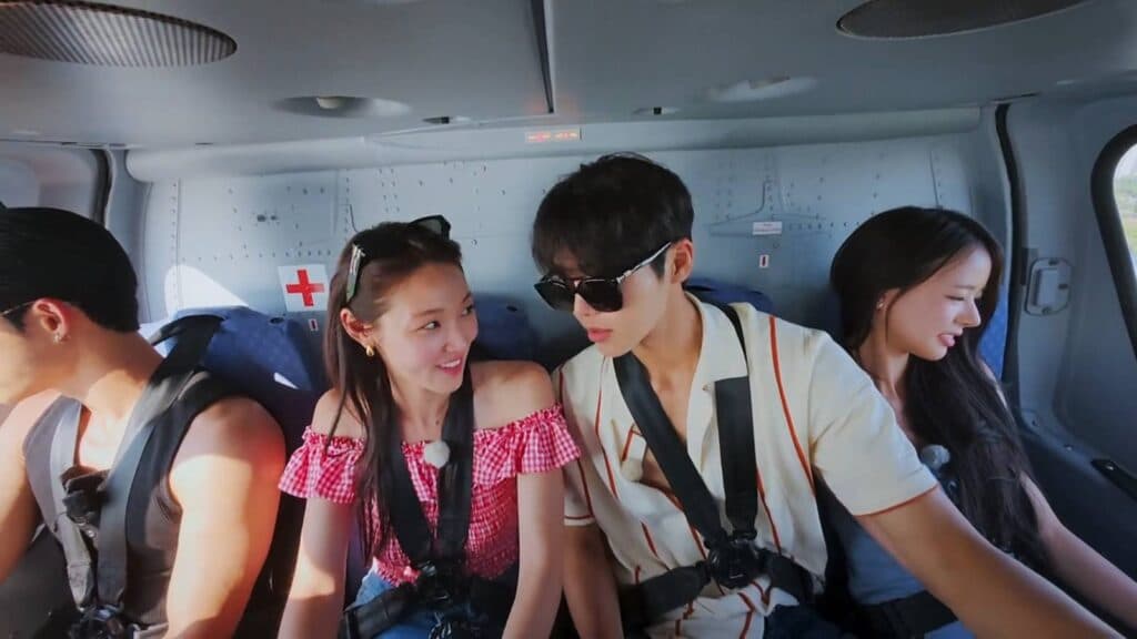 Tension in helicopter (Image via Netflix)