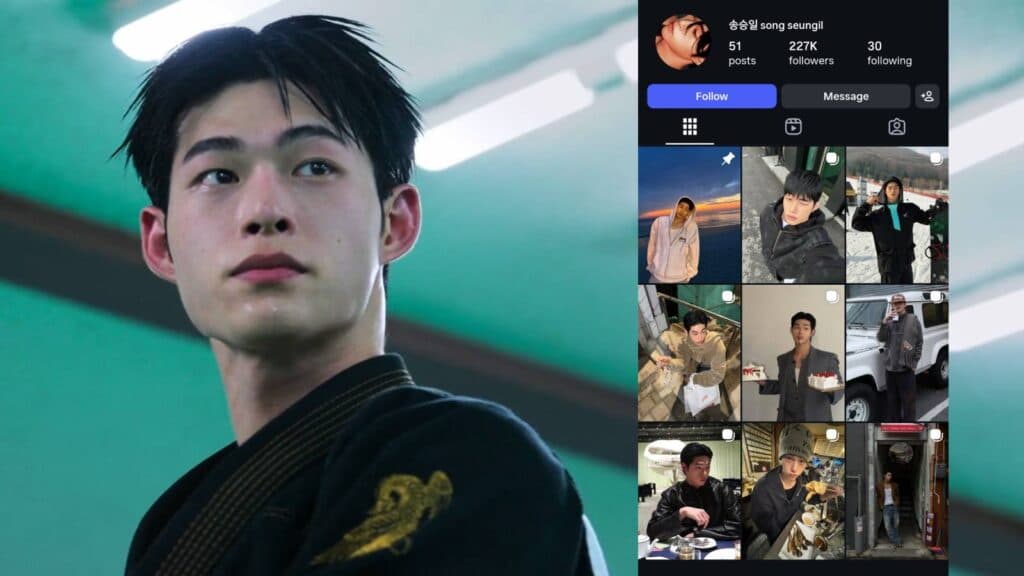 Sing Seung-il during the introduction and on Instagram