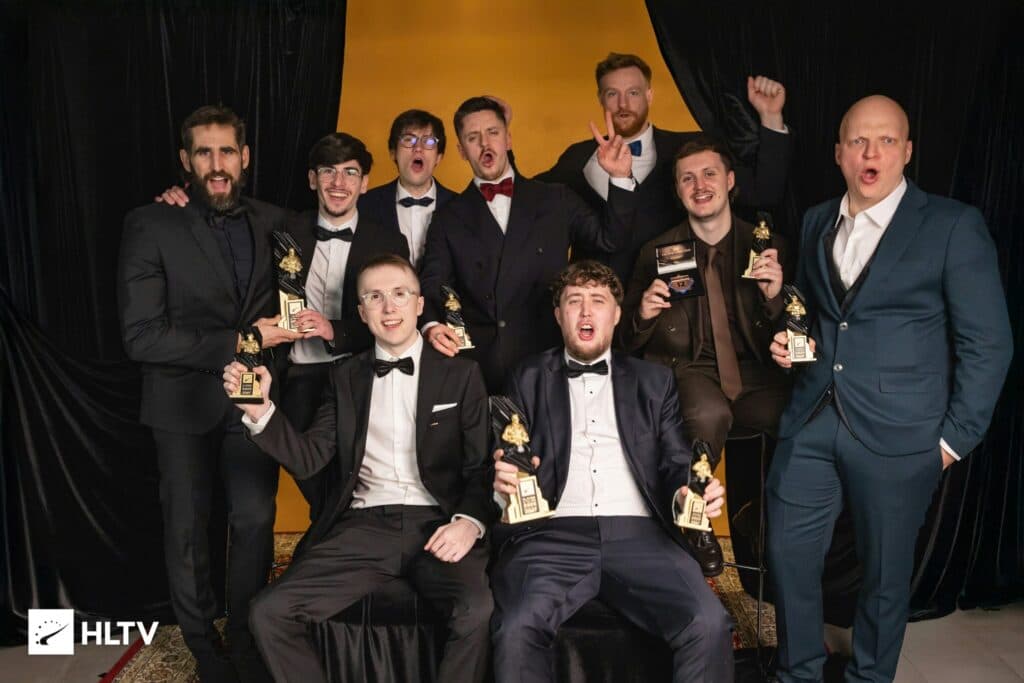 CS2 Vitality, HLTV Awards 2025 team of the year (Image via HLTV | Stephanie Lindgren)