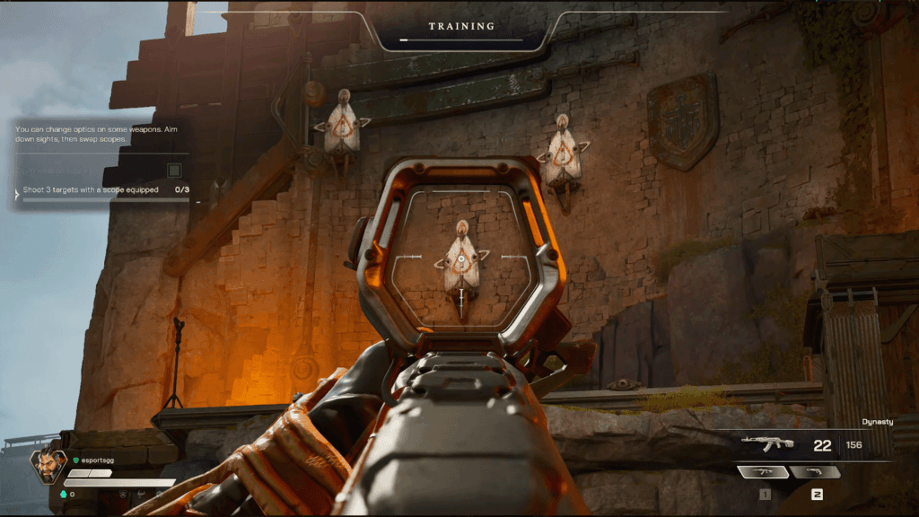 Dynasty's Ironsight demonstrated in Highguard's Training Mode (Image via esports.gg)