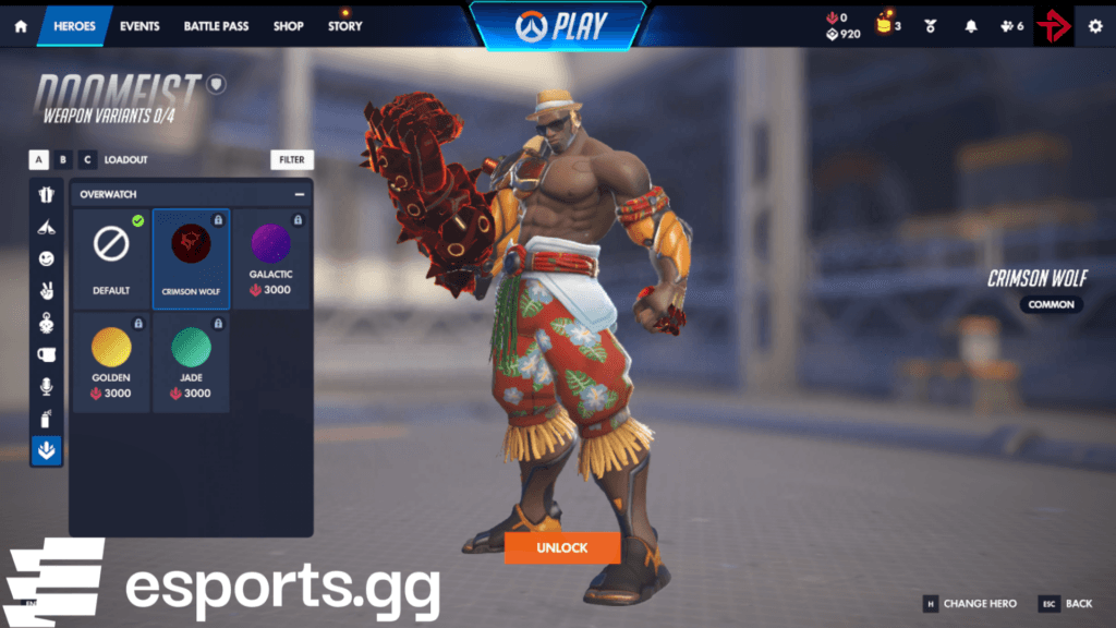 Competitive Points can be exchanged for weapon variants (Screenshot via esports.gg)