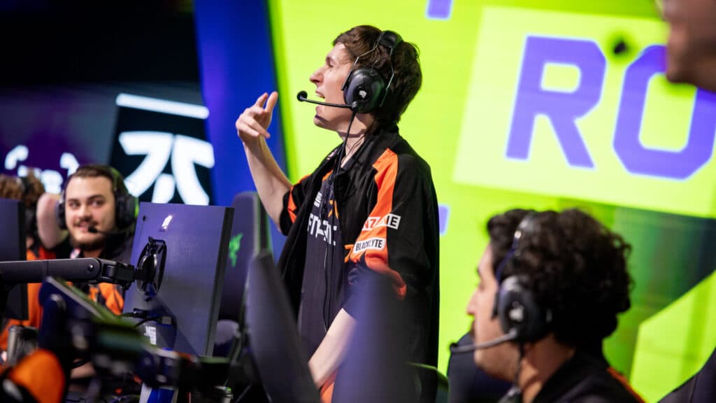 FNC Boaster celebrating after a clutch (Image via Wojciech Wandzel | Riot Games)