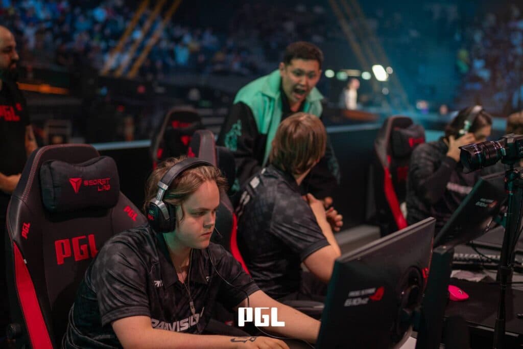 PARIVISION during the PGL Cluj-Napoca 2026 playoffs (Image via PGL)